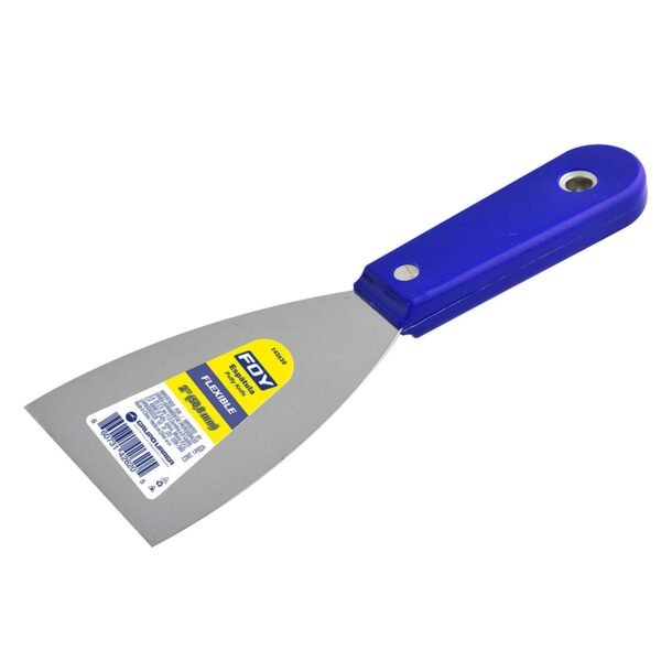 Espatula flexible de acero de alto carbon con mango plastico 2" Foy