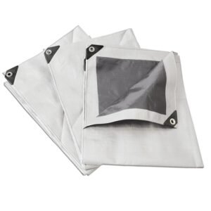 Lona de polietileno reforzada color blanco, 5 x 6 m Surtek