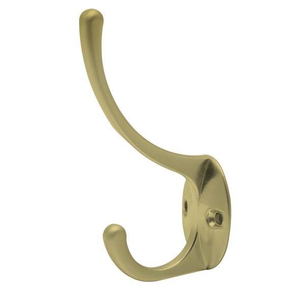 Gancho perchero sombrero y abrigo, laton brillante Lock
