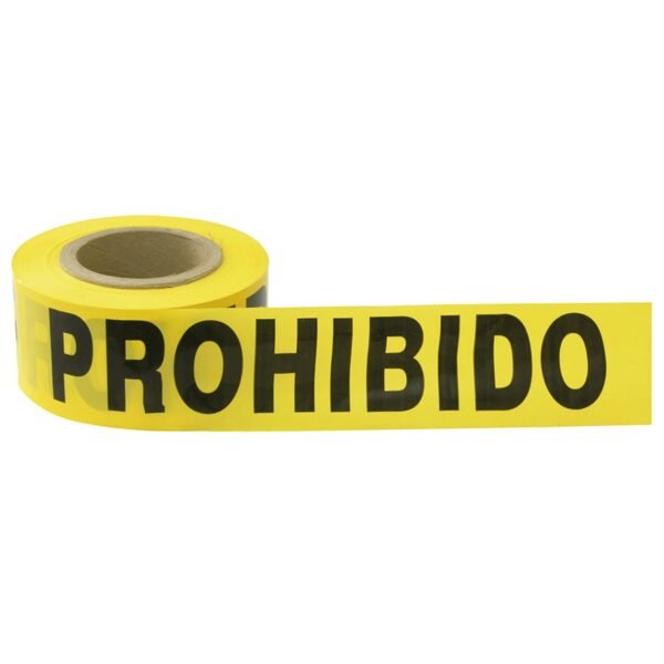 68811176 Cinta para barricada "PROHIBIDO EL PASO" ancho 3" de 304 m Surtek