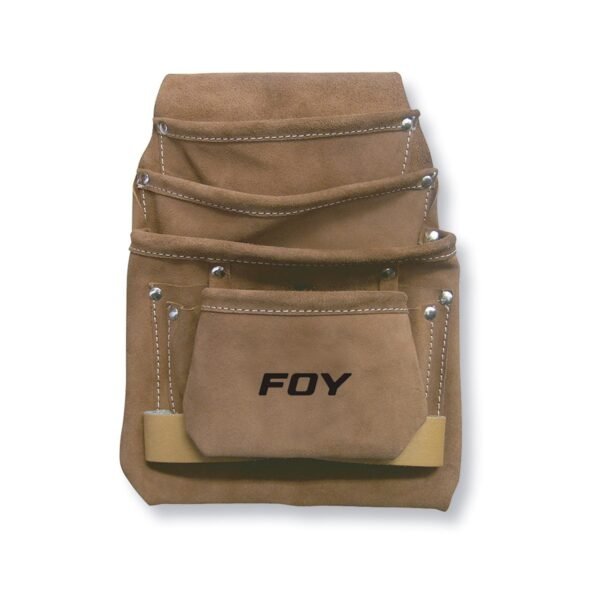 Portaherramientas de carnaza con cinturon, 4 bolsillos Foy