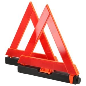 Triangulo reflejante de emergencia con base con arena, 11-1/2", 2 piezas Surtek