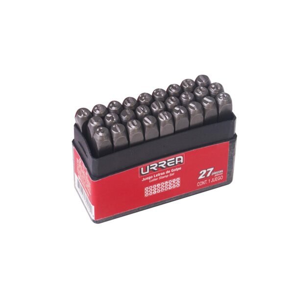 Juego de letras de la "A" a la "Z" de golpe 8 mm, 27 piezas Urrea