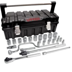 Juego de dados y accesorios cuadro de 1/2" metrico, 29 piezas Urrea