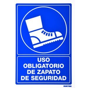 Señal "Uso obligatorio de zapato de seguridad" Surtek