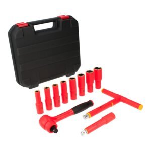 68808694 Juego de dados y accesorios cuadro de 1/2" en pulgadas para 1000 V, 11 piezas Urrea