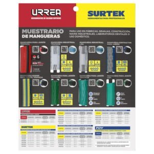 Muestrario de mangueras industriales y jardin Urrea