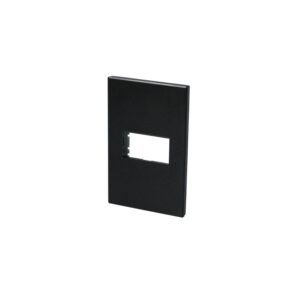 Placa 1 modulo 1/3, linea Premium, color negro Surtek