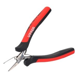 Pinza para electronica con mango antiestatico de 4-3/4" punta larga plana Urrea