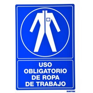 Señal "Uso obligatorio de ropa de trabajo" Surtek