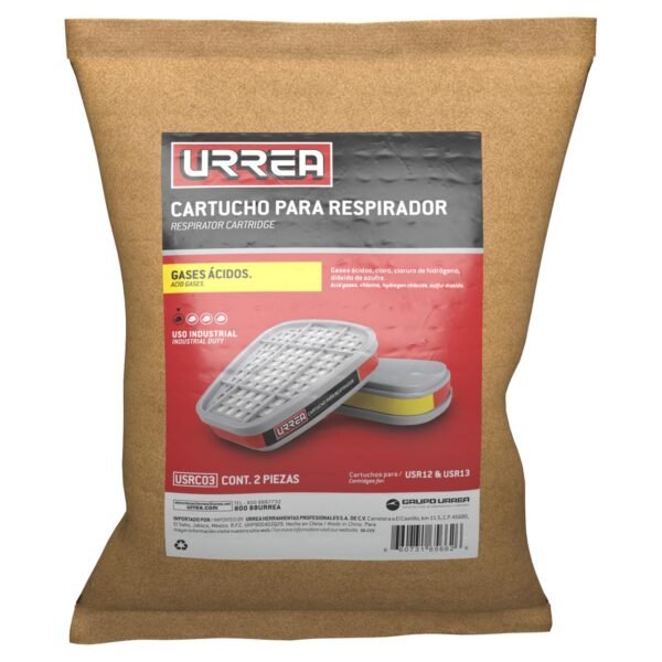 Cartucho para respirador con proteccion para gases acidos Urrea