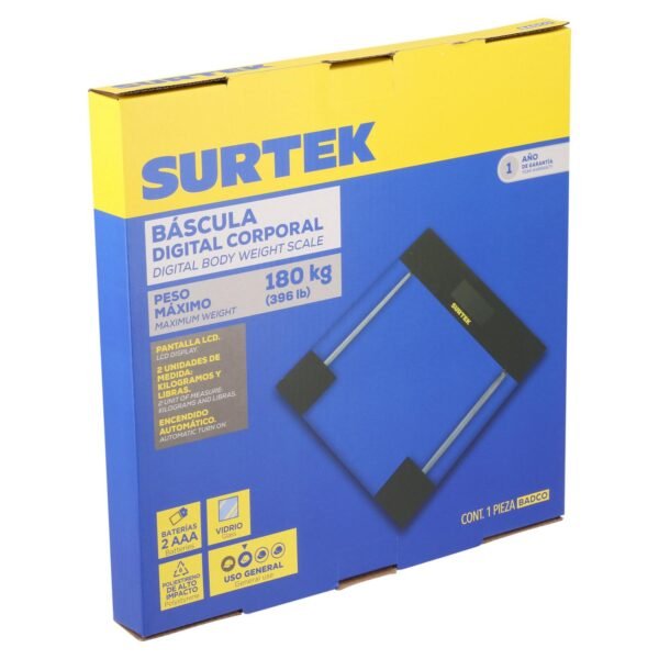 Bascula digital corporal 180 kg Surtek