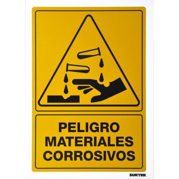 68803694 Señal "Peligro materiales corrosivos" Surtek