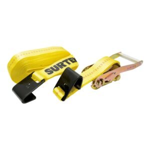 Sujetador con matraca con gancho tipo plano 4" x 9 m, 3,000 kg