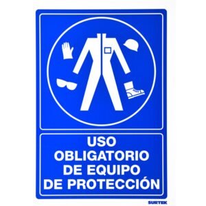 Señal "Uso obligatorio de equipo de proteccion" Surtek