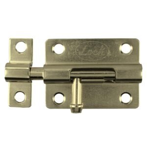 Pasador de sobreponer tipo barril acabado laton brillante, 8 cm Lock