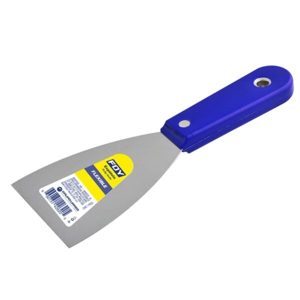 Espatula flexible de acero de alto carbon con mango plastico 3" Foy