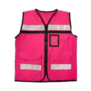 68807036 Chaleco de seguridad tipo supervisor cerrado con reflejante rosa CH Urrea