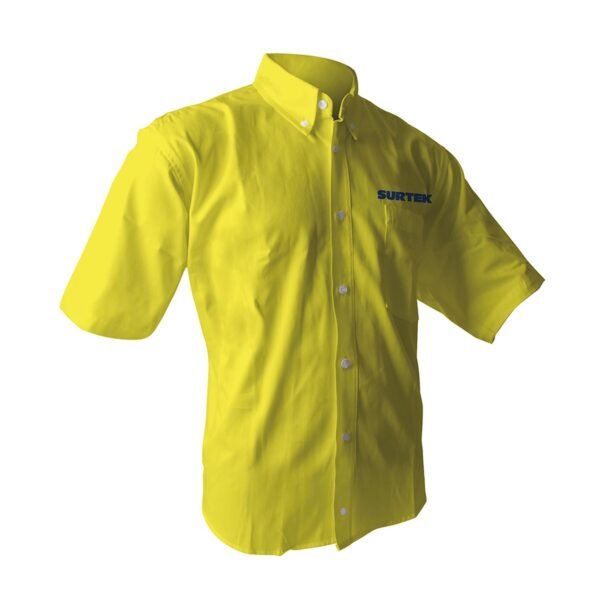 68797540 Camisa de manga corta para caballero, color amarillo talla M Surtek