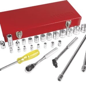 Juego de dados y accesorios cuadro de 1/4" y 3/8" en pulgadas, 27 piezas Urrea