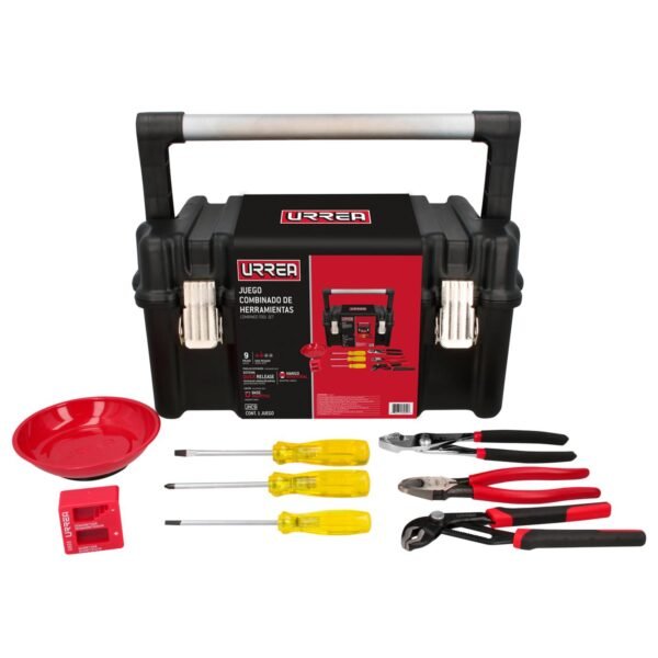 Juego combinado de herramienta 9 piezas, con caja plastica Urrea
