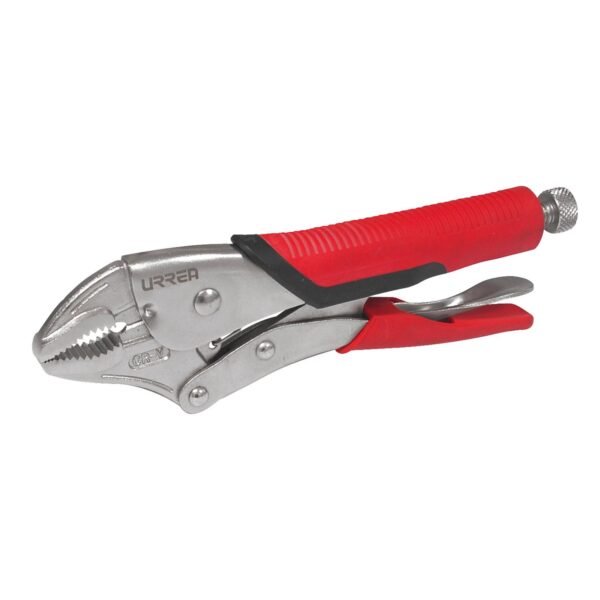 Pinza de presion con mango bimaterial de 5" quijada curva Urrea