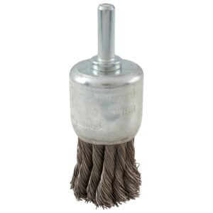 68797193 Carda copa trenzada alambre grueso 1-1/8" x 0.50 mm con zanco 1/4" Surtek