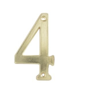 Numero 4 slim 4" laton brillante Lock