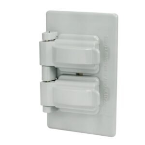 Placa doble plastica para intemperie, linea estandar, color gris Surtek