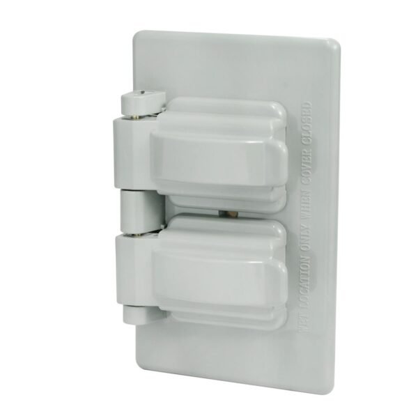 Placa doble plastica para intemperie, linea estandar, color gris Surtek