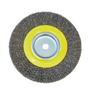 Carda circular ondulada alambre delgado para esmeril 6" x 3/4" eje 1/2" Surtek