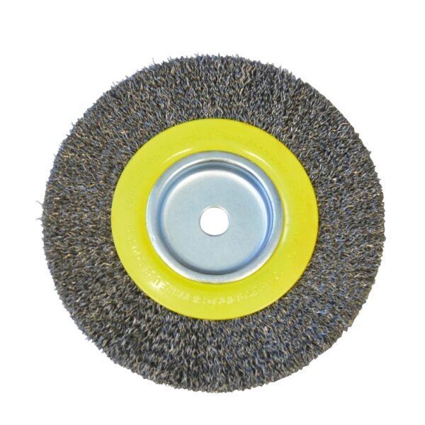 Carda circular ondulada alambre delgado para esmeril 6" x 3/4" eje 1/2" Surtek