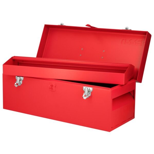 Caja portaherramientas metalica con asa plastica color rojo 20" x 7" x 7" Urrea