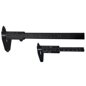 Juego de calibradores pie de rey vernier plasticos 3" y 6" Foy