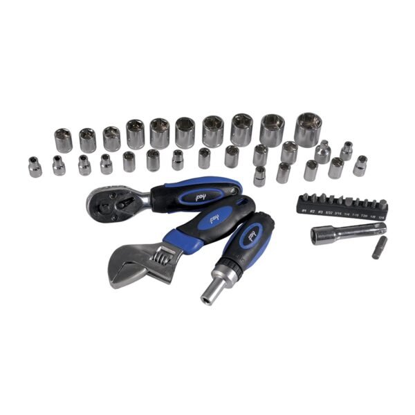 68805180 Juego combinado de herramienta 45 piezas, con estuche plastico Foy