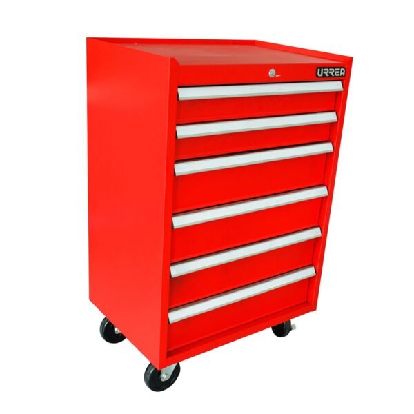 Gabinete movil 6 gavetas color rojo serie EX 27" Urrea