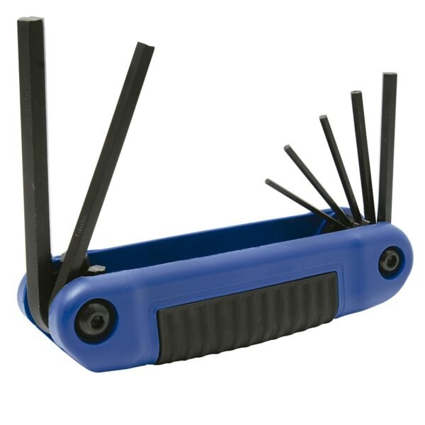 Juego de llaves hexagonales tipo navaja metricas 2 a 8 mm estuche bimaterial, 7 pz Urrea