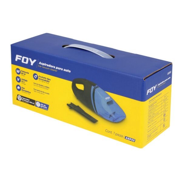 68812649 Aspiradora portatil para automovil 300 ml, 12 V Foy