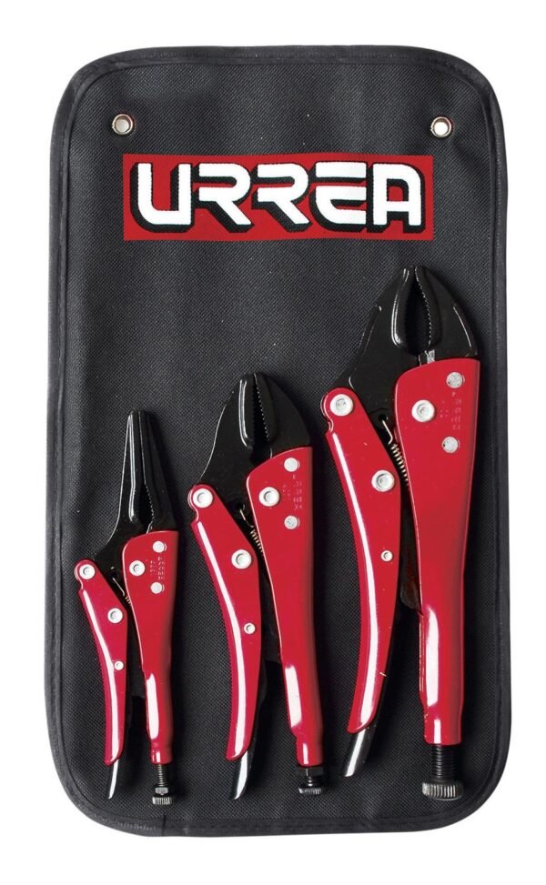 Juego de pinzas de presion, 3 piezas Urrea