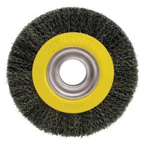 Carda circular ondulada alambre delgado para esmeril 6" x 0.30 mm multi eje Surtek