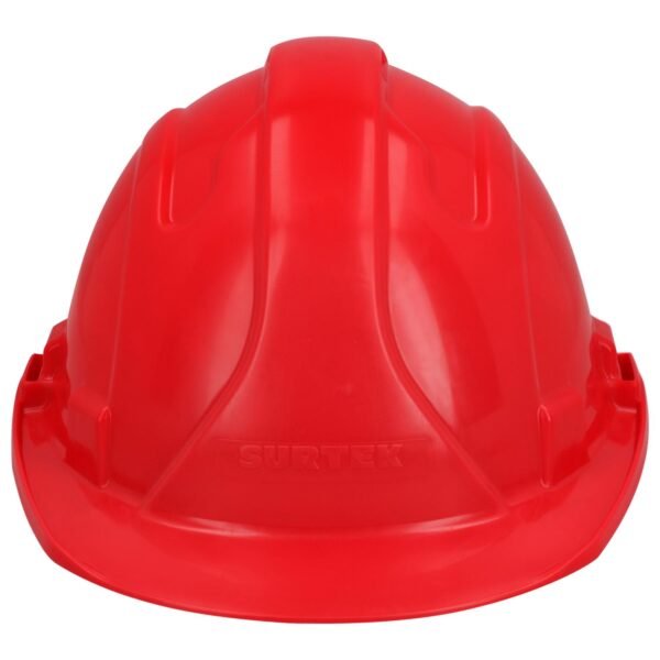 Casco de seguridad con ajuste de intervalos de 4 puntos, color rojo Surtek