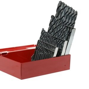 68797508 Juego de brocas negras de acero de alta velocidad zanco recto, 29 piezas Urrea