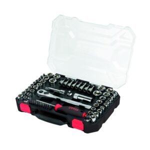 Juego de dados y accesorios cuadro de 1/4" y 3/8" combinado, 63 piezas Urrea