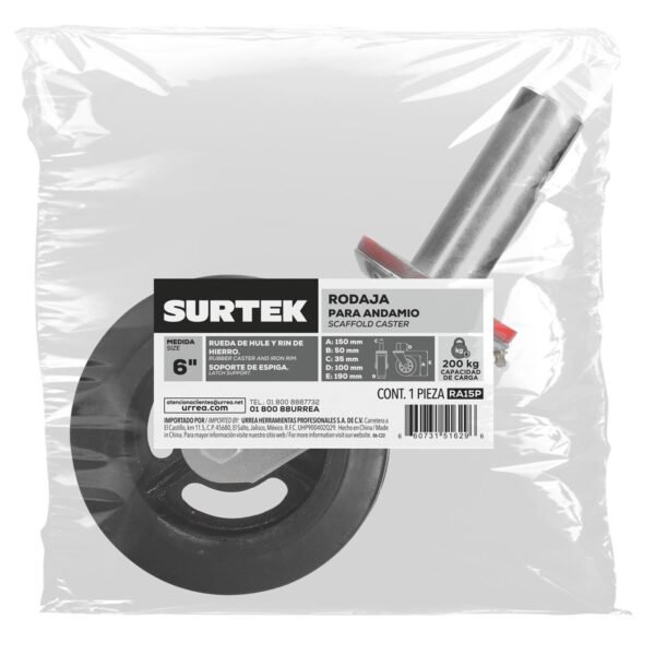 Rodaja de hule para andamio 6" Surtek