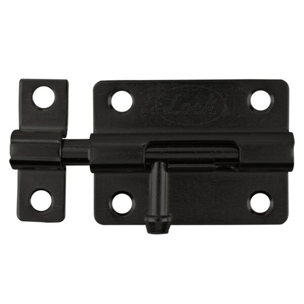 68807011 Pasador de sobreponer tipo barril acabado laton negro, 8 cm Lock