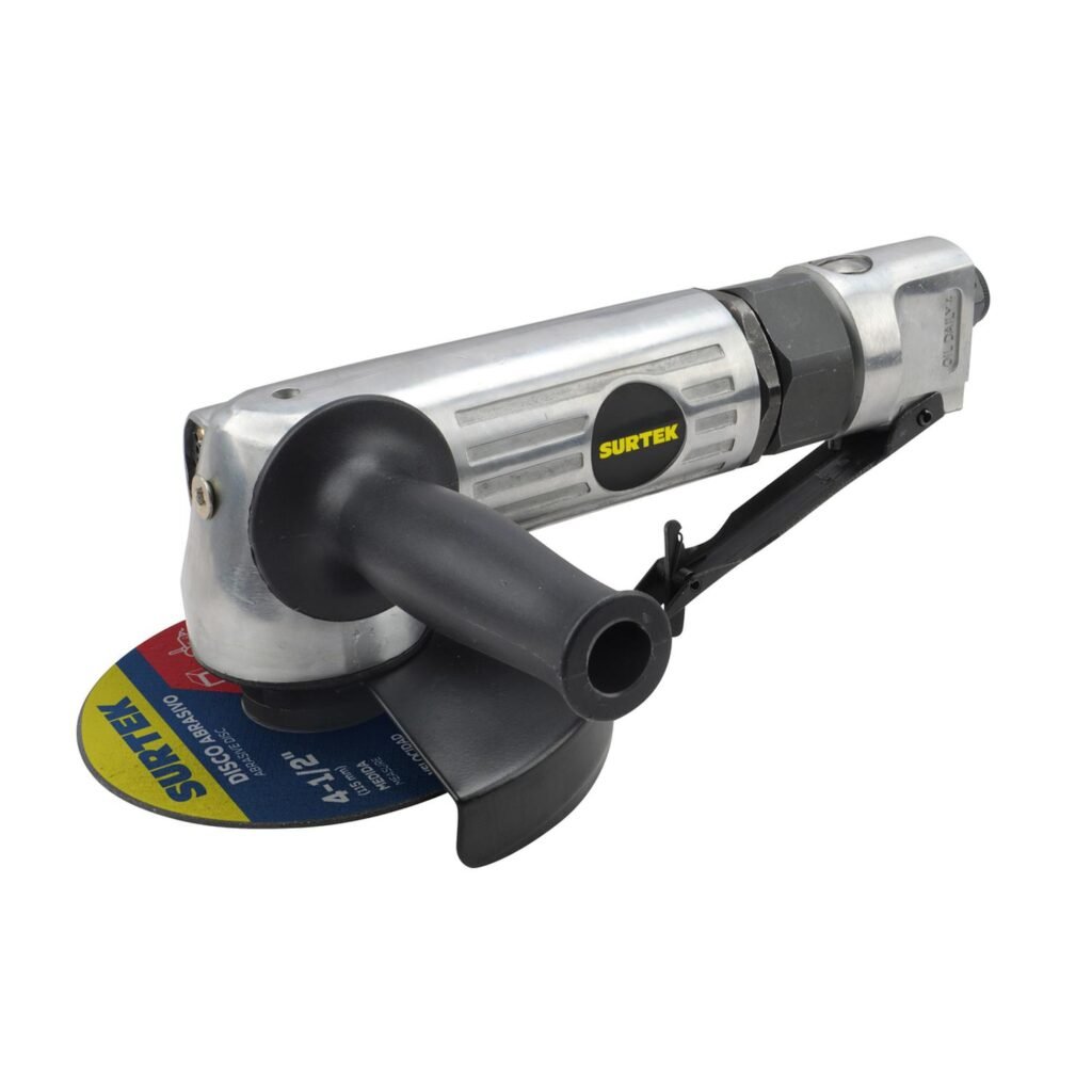 Esmeriladora neumatica angular para discos con diametro de 4" 11,000 RPM Surtek