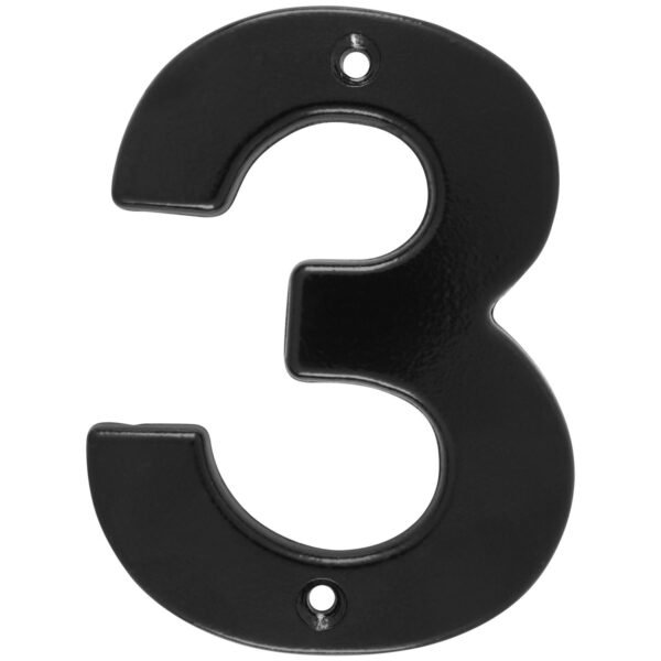 Numero 3 bold 4" negro Lock