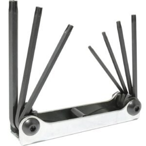 Juego de llaves hexagonales tipo navaja torx T10 a T40 estuche metalico, 7 pz Urrea