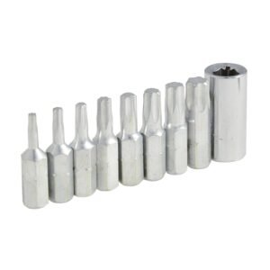 Juego de puntas Torx hexagono de 1/4", 4 piezas en blister Surtek