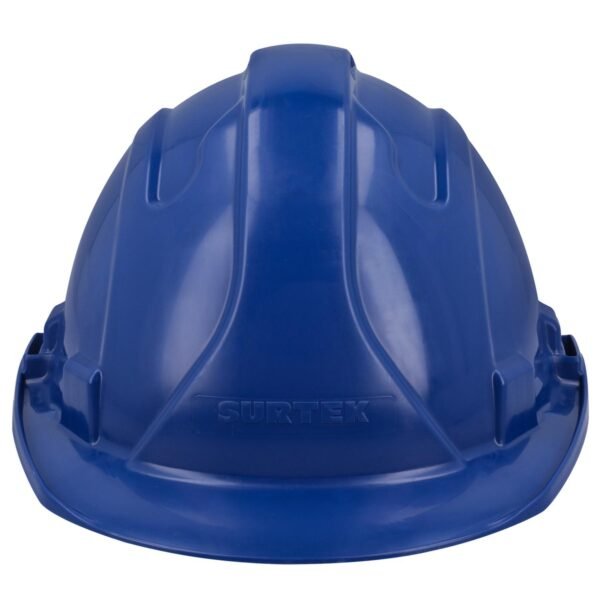 Casco de seguridad con ajuste de intervalos de 4 puntos, color azul Surtek